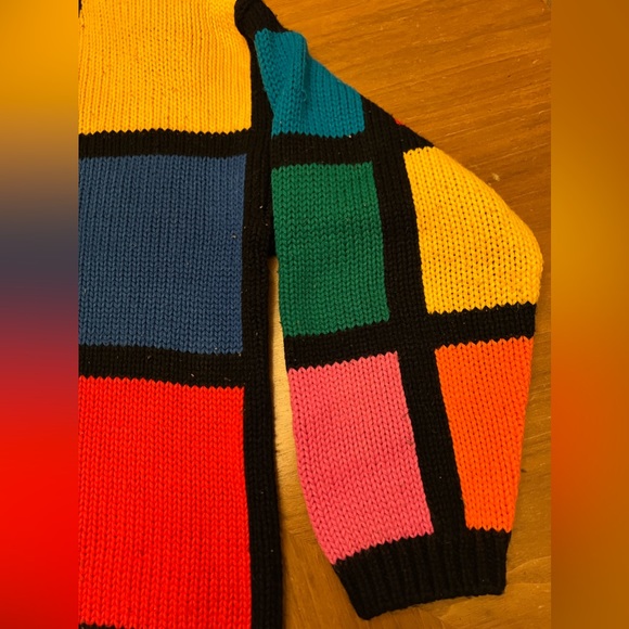 Vintage 80s Colorblock Sweater - Picture 4 of 11